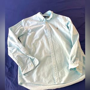 Light blue thick material dress shirt